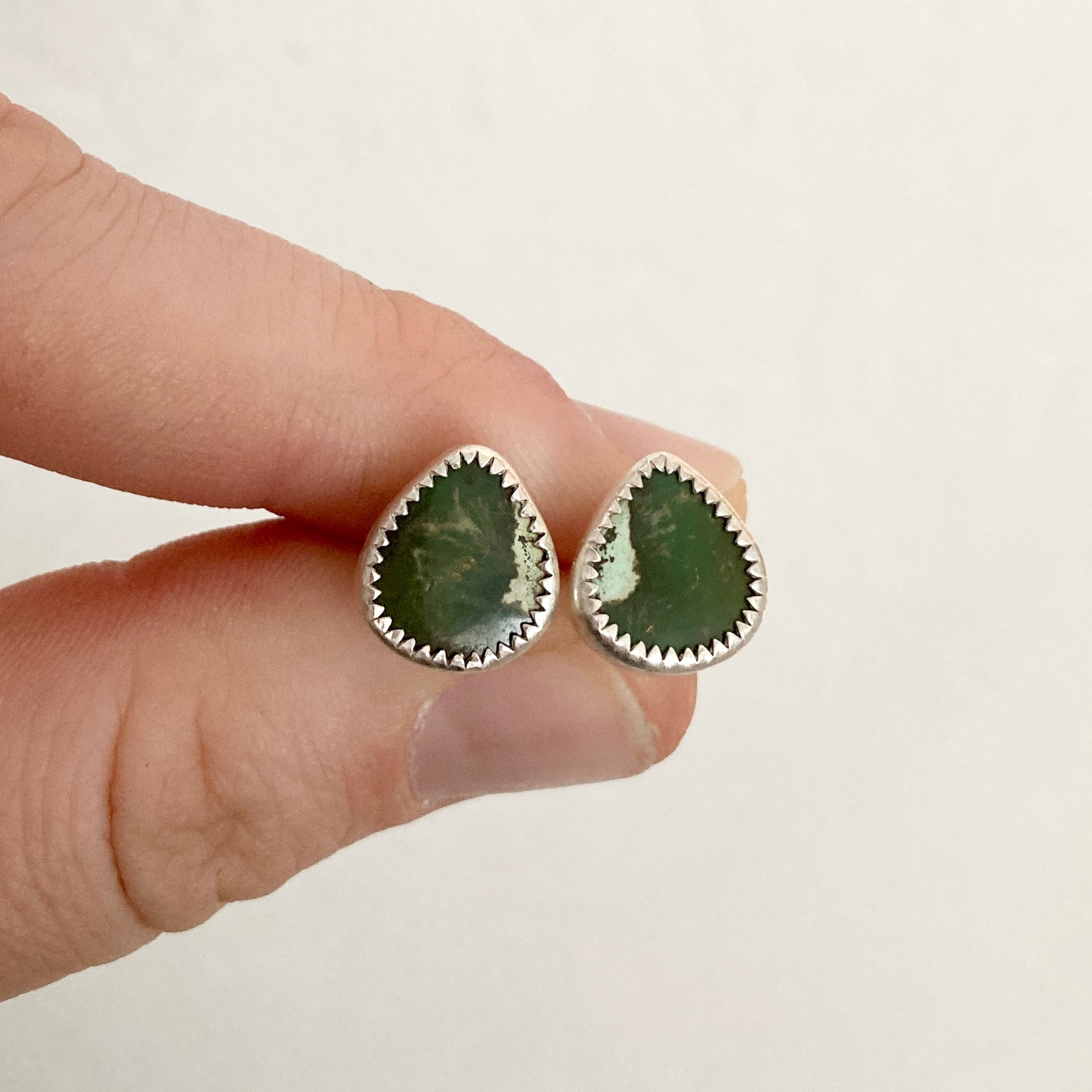 Turquoise Leaf Studs