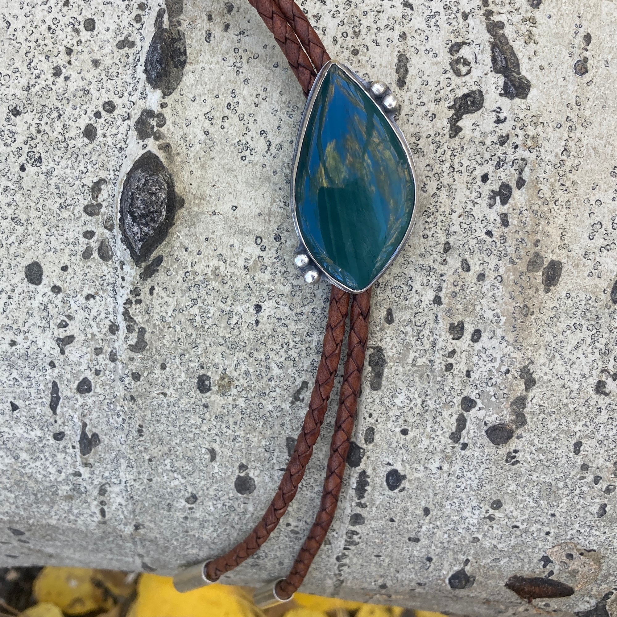 Jasper Leather Bolo