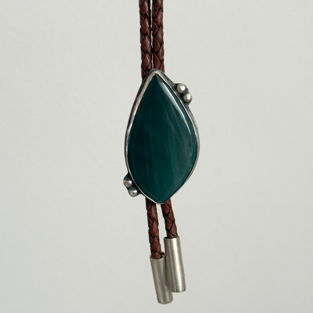 Jasper Leather Bolo